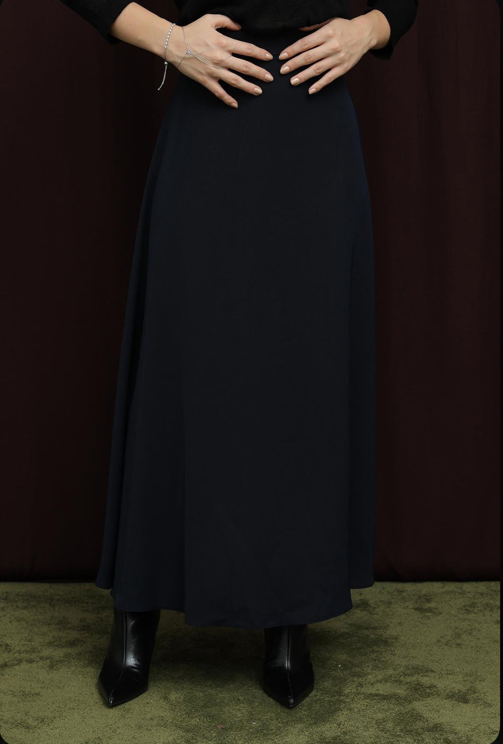 Kadın Gizli Fermuarlı Açılmlı Etek - 18264ETK