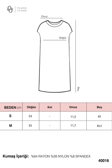Minimal Kesim Oversize T-Shirt-40016