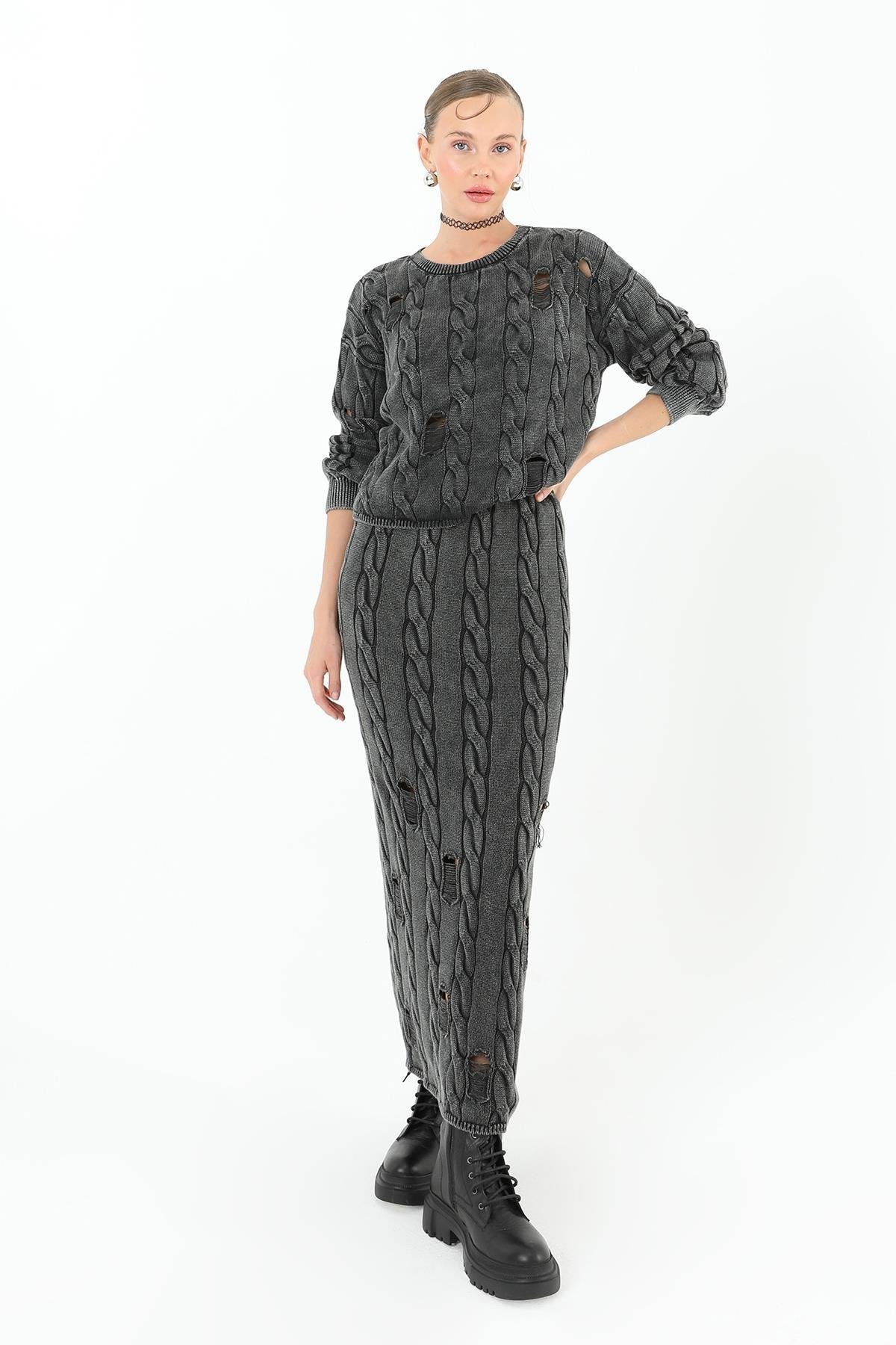 Triko Uzun Kollu Kazak  - 32031BLZ