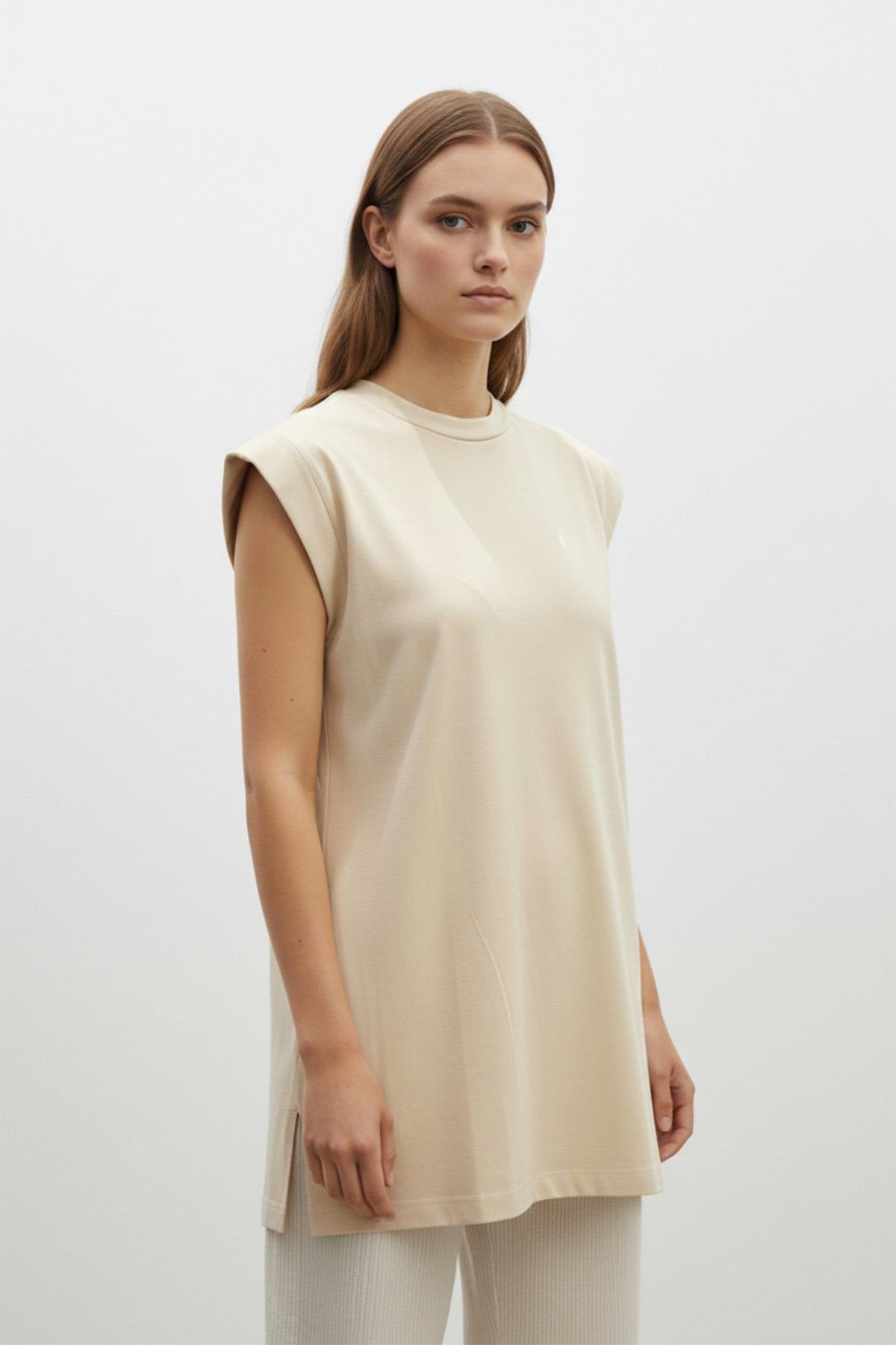 Minimal Kesim Oversize T-Shirt-40016