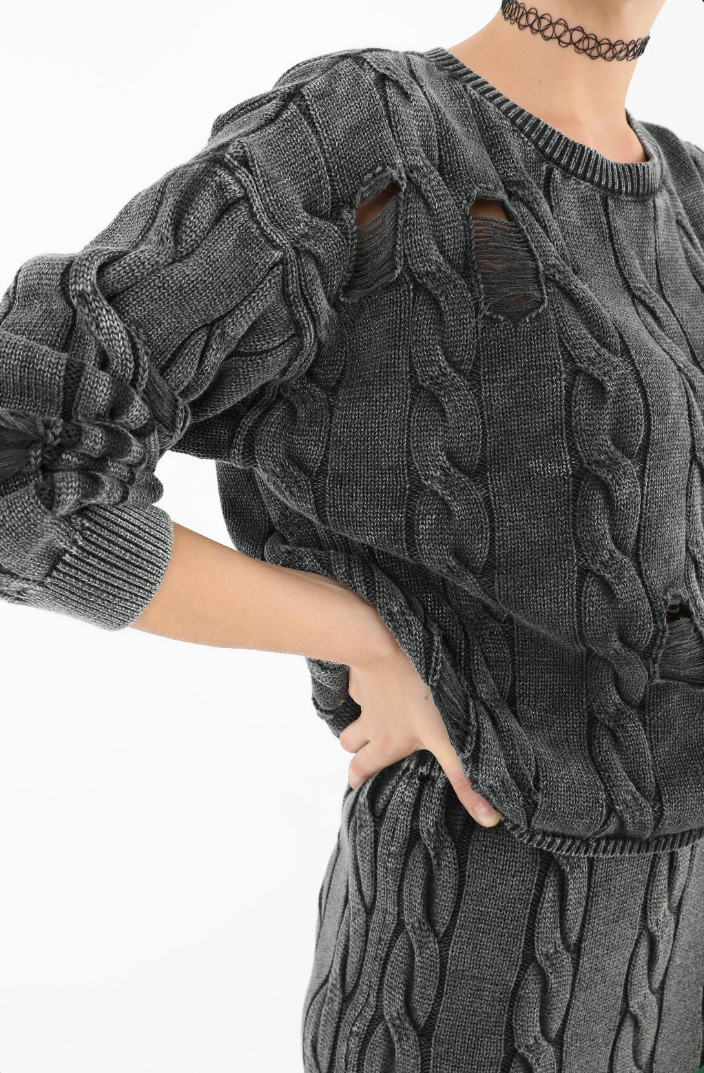 Triko Uzun Kollu Kazak  - 32031BLZ