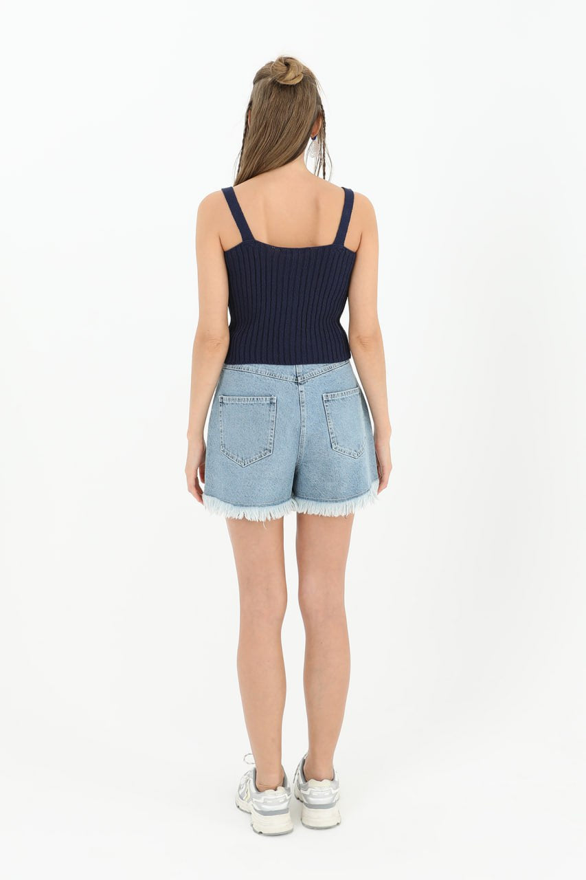 Kadın Askılı Triko Bluz  - 31725BLZ