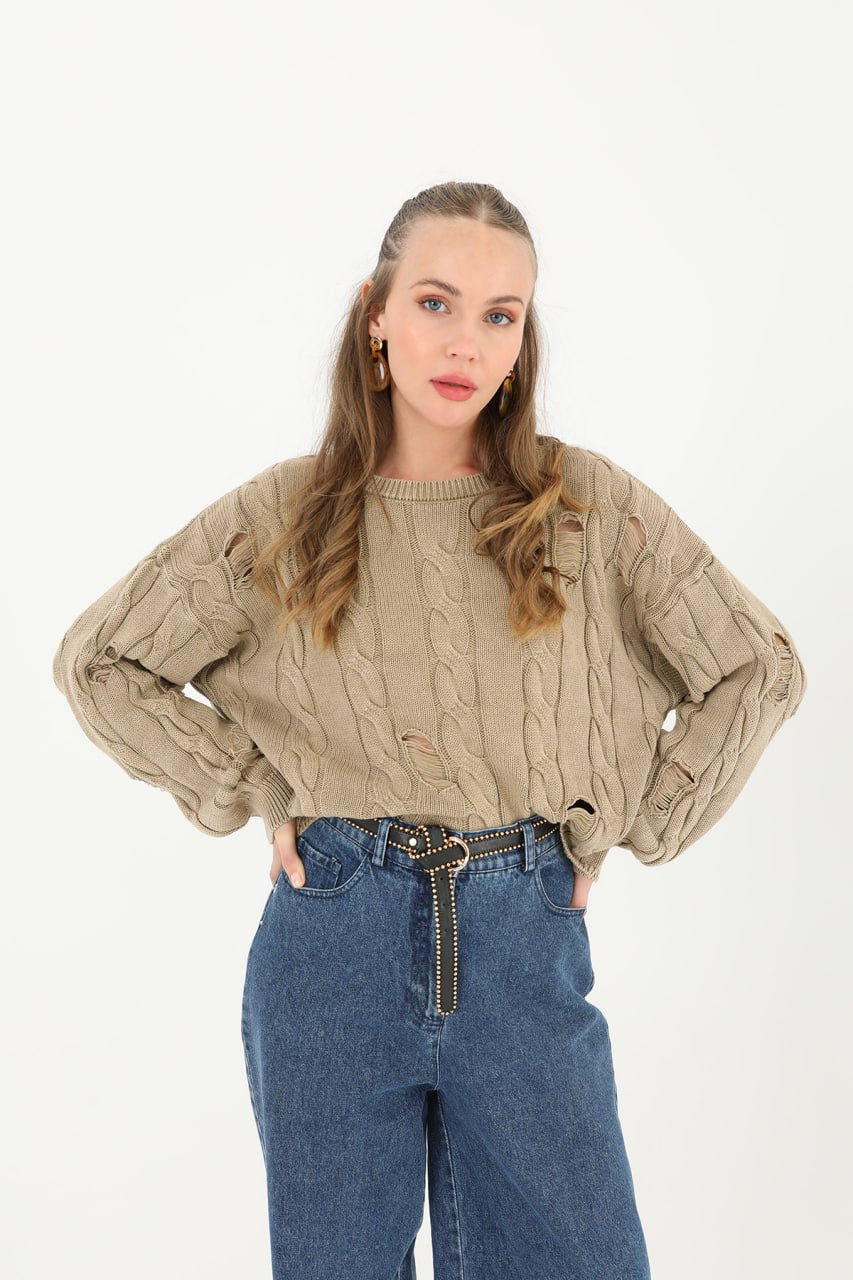 Triko Uzun Kollu Kazak  - 32031BLZ