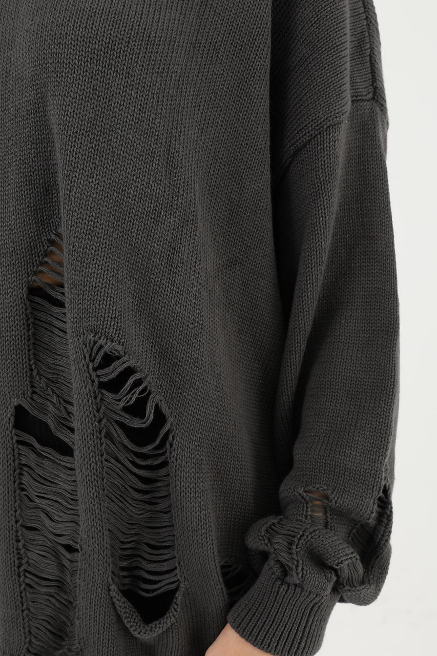 Kadın Yırtıklı Triko Tunik  - 32034TUN