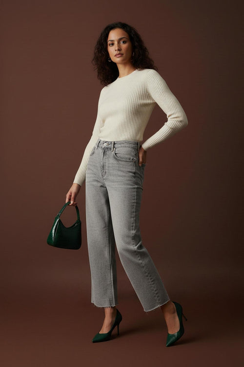 Kadın Basic Denim Pantolon -32196PNT