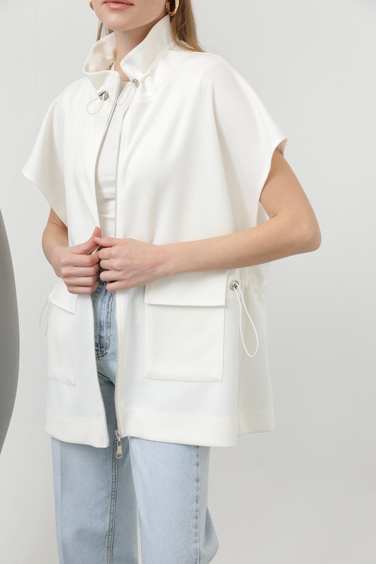 Kadın Cep Detaylı Yelek - 32158YLK