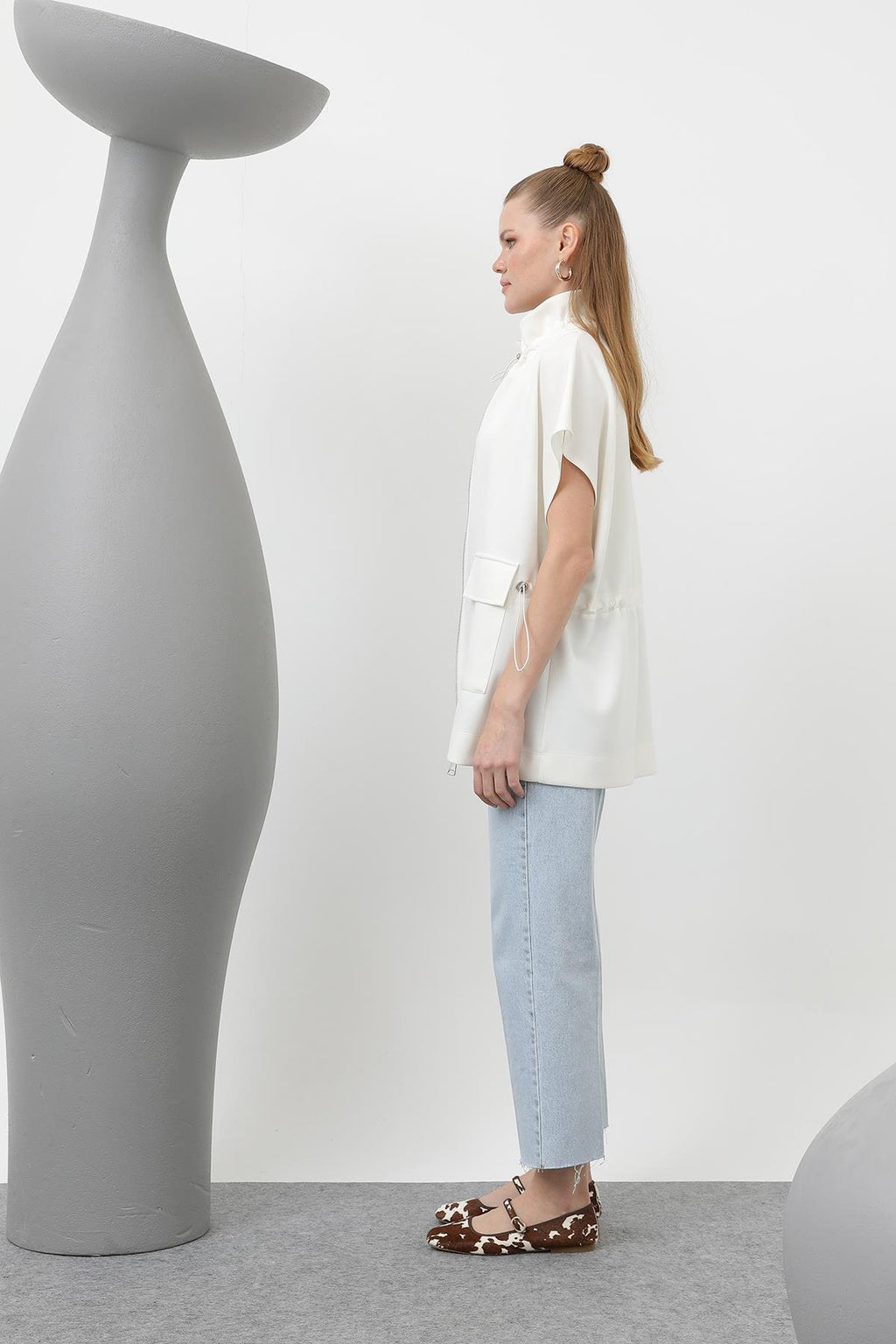 Kadın Cep Detaylı Yelek - 32158YLK