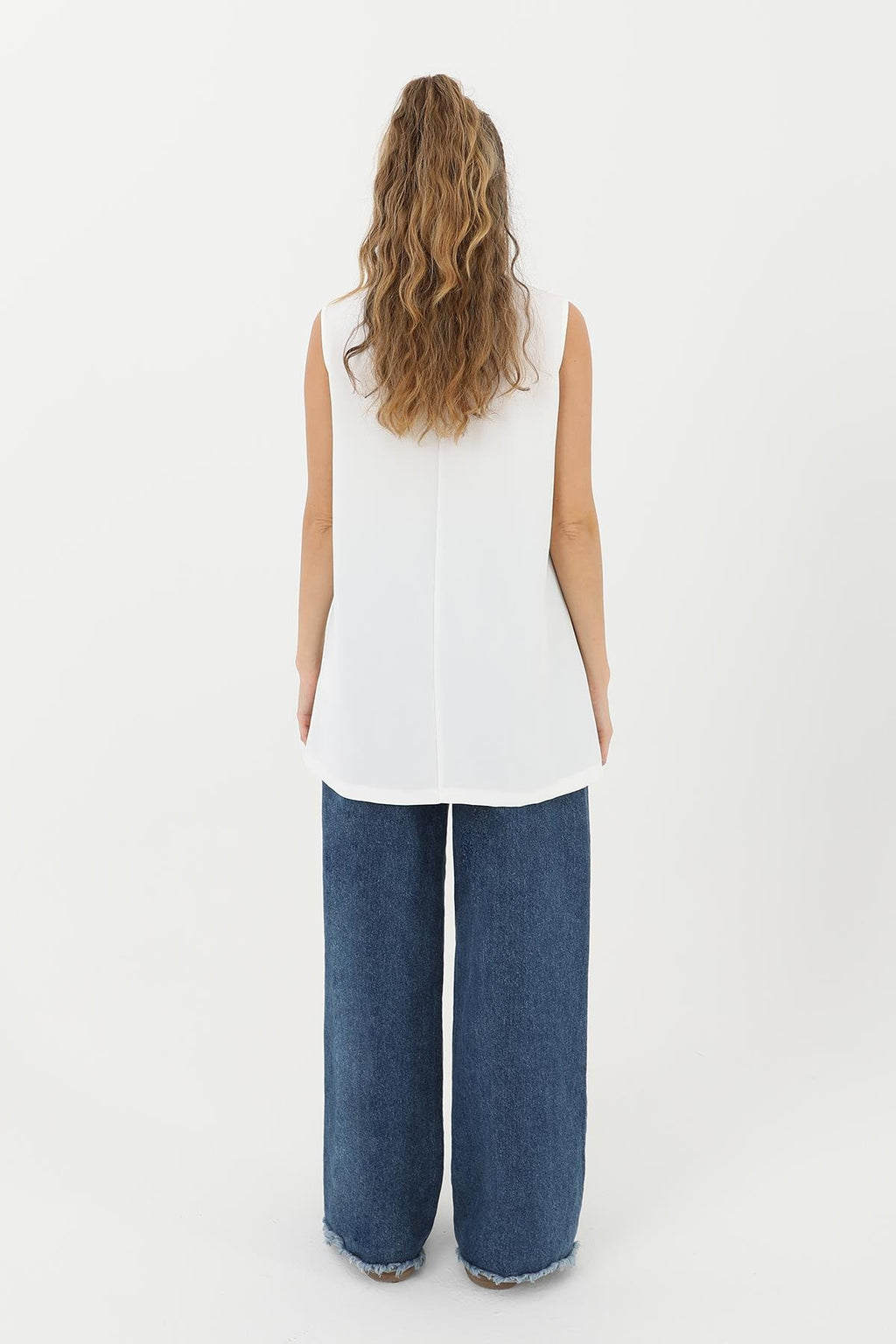 Kadın Kolsuz Basic İçlik Tunik - 10223TUN