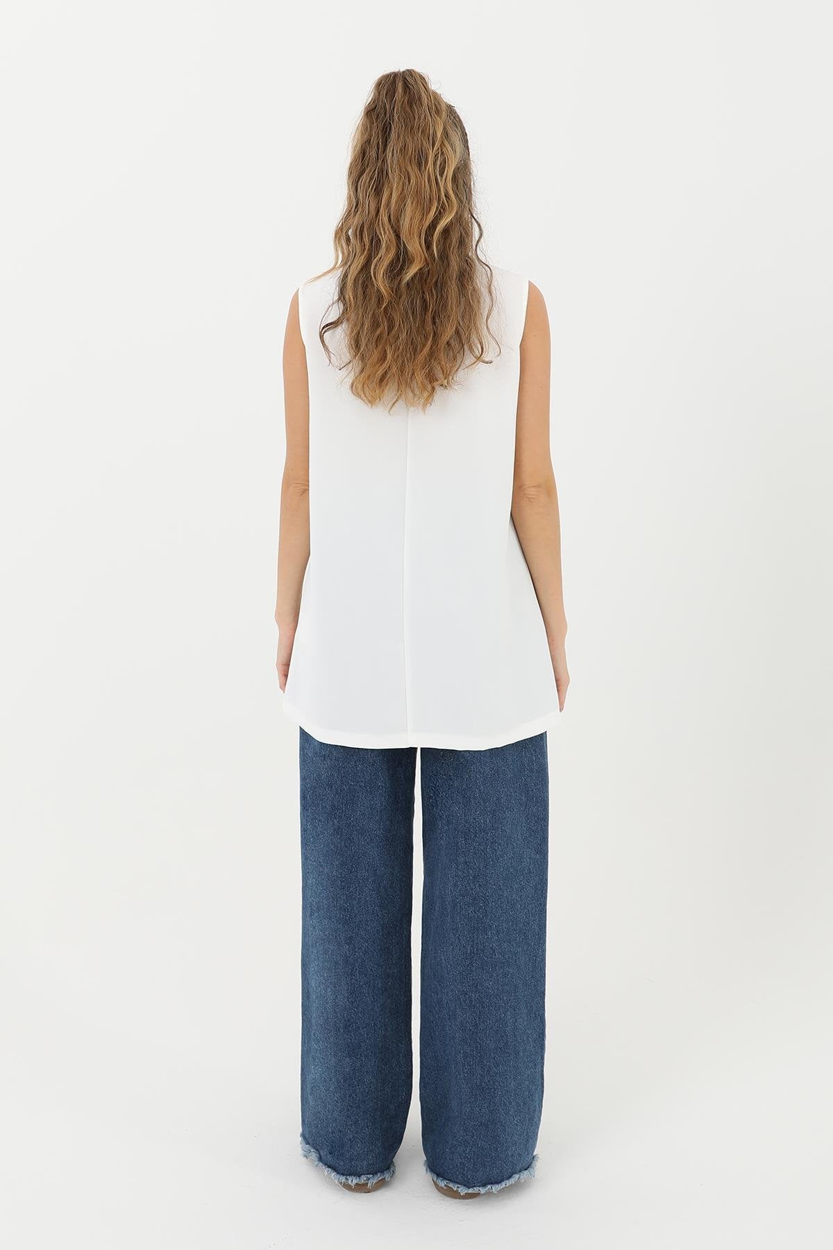 Kadın Kolsuz Basic İçlik Tunik - 10223TUN