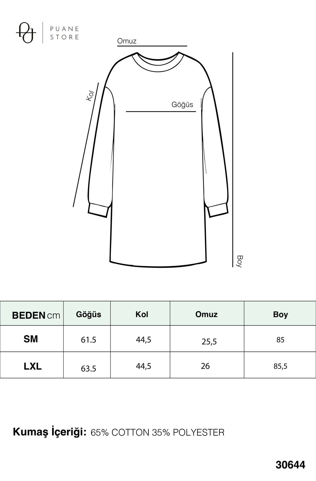 Kadın Basic Tunic - 30644TUN