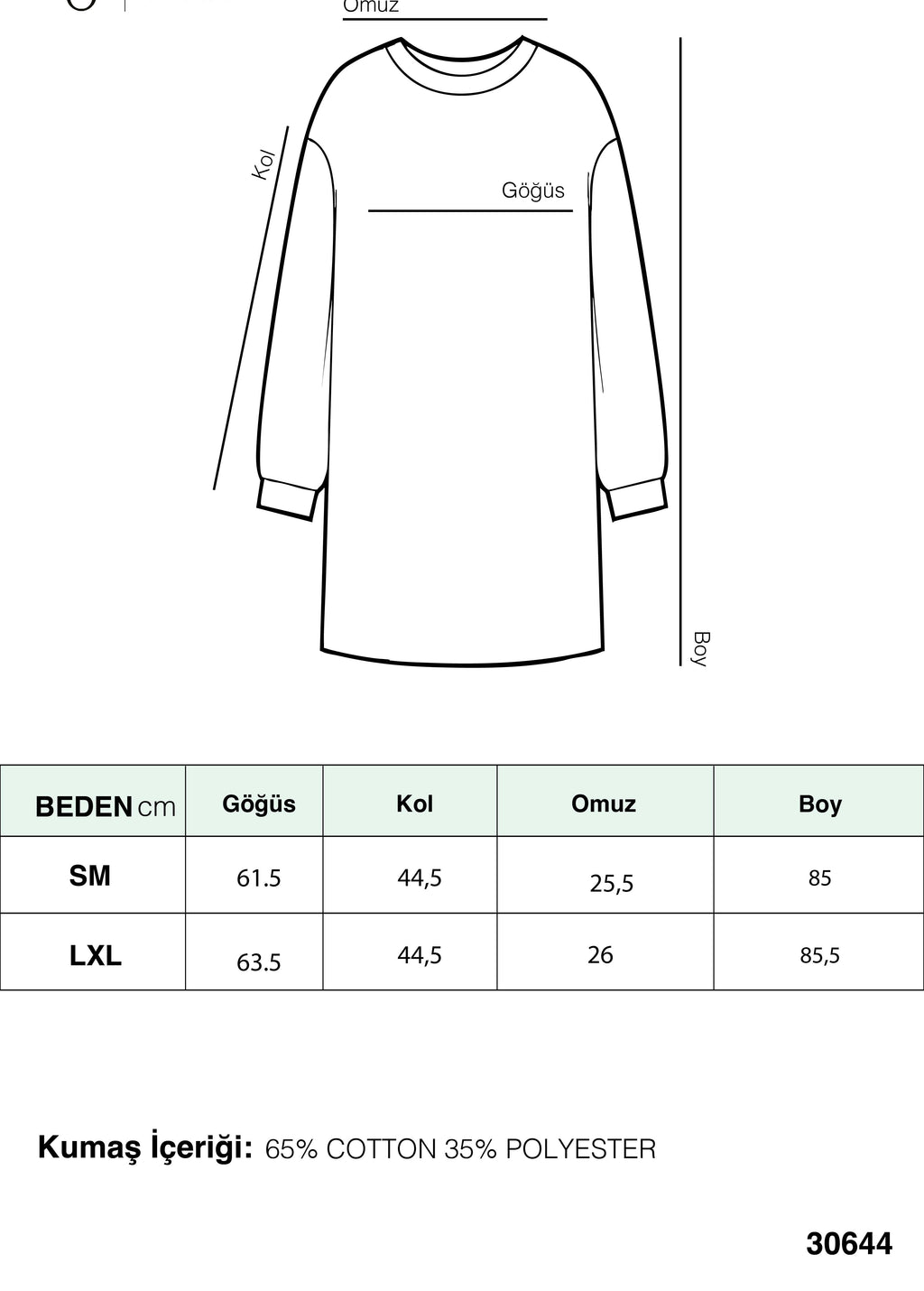 Kadın Basic Tunic - 30644TUN