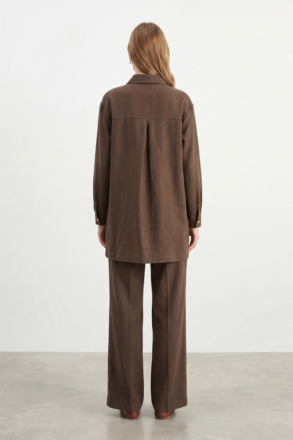 Kadın %100 Pamuklu Rahat Kesim Pantolon Takım - 20741TKS