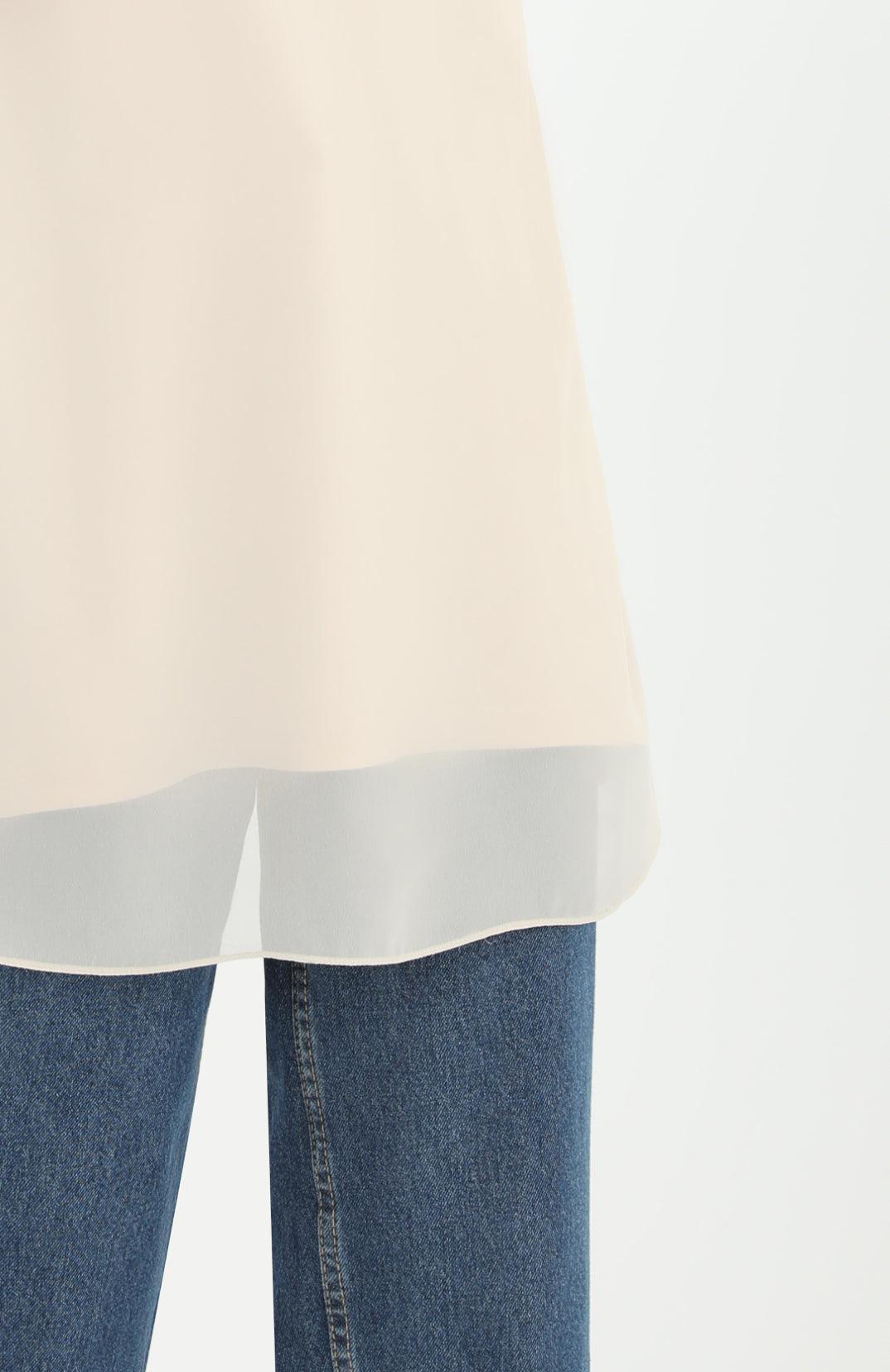 Kadın Kolsuz Tül Detaylı İçlik Tunik - 10270TUN